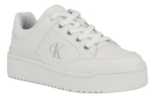 Tenis Calvin Klein Originales Blanco Mujer Comodos Casual 12