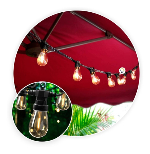 Extensión Led Bombillos X10 Vintage Luces Decoración Lbn10n