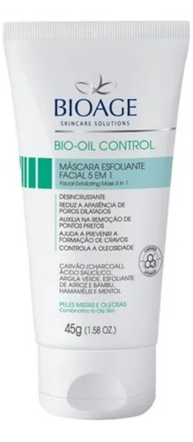 Máscara Facial Esfoliante Carvão Ativado Bio Oil Bioage 45g