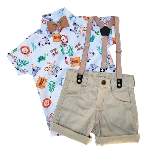 Roupa Safari Menino Conjunto Infantil Safari Baby Festa Sf