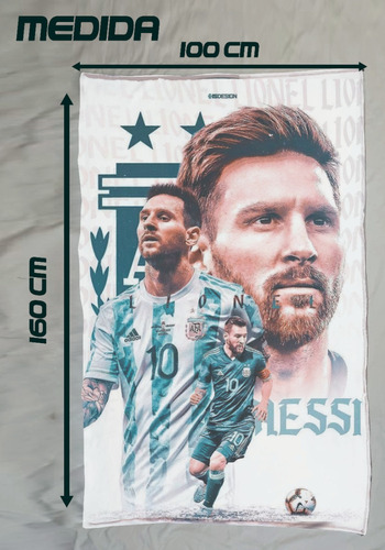 Cobija Frazada Personalizada Messi Polar Flanel