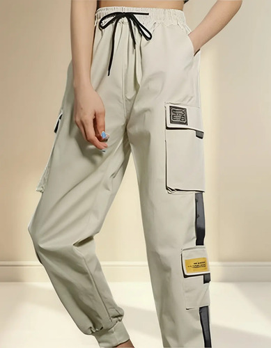 Pantalón Cargo Estilo Hiphop Para Unisexo Moda Streetwear