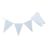 Banderin Blanco Guirnalda Apto Exterior X 10 Mt