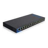 Switch Linksys Lgs116p 16 Puertos 10/100/1000 Mbps Poe+