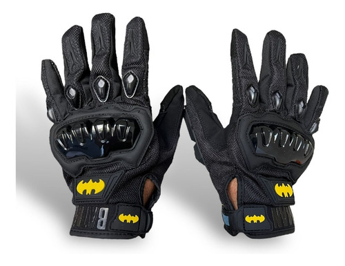 Guantes Motociclista Batman Con Limpiador De Mica Touch P