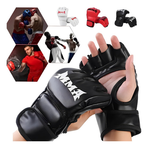 Guantes De Boxeo Con Entrenamiento De Medio Dedo Kickboxing
