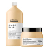 Kit Loreal Absolut Repair Gold Shampoo 1500ml+mascara 500gr