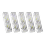 5 X Luminárias De Emergência Elgin 30 Leds Bivolt 2w