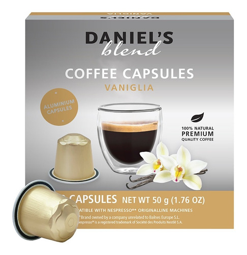 Cápsula Vainilla Para Nespresso Daniel's Blend
