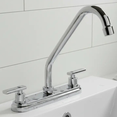 Llave Doble Comando Fregadero Rugo 8-D Cromo Mesa Lavabo | Envío gratis