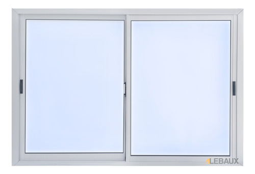  Ventana Aluminio Blanca Corrediza Vidrio 4mm 120x100