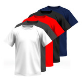 Kit 5 Camisetas Masculinas Camisa Básica Malha Fria Oferta