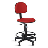 Cadeira Caixa Alta De Escritório Secretaria Rj Vermelho