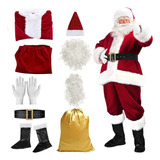 Traje De Papá Noel De Navidad Para Hombre Y Mujer