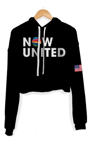 Cropped Moletom Now United Noah Urrea 07 Bandeira Eua..