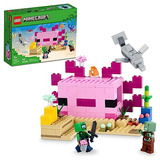 Figura Minecraft The Axolotl House 21247 Building Toy Set, C