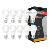 10 Lâmpada Led 15w E27 6500k Branca Fria Avant