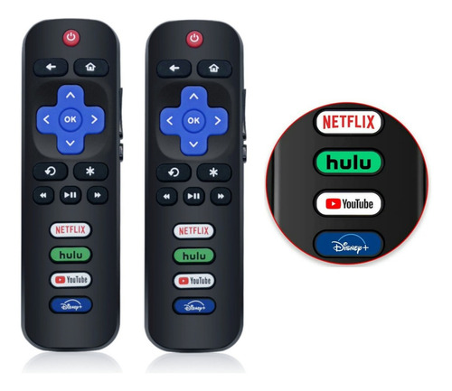 Control Remoto Para Smart Tv Roku Series, 2 Piezas
