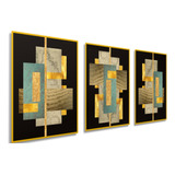 Cuadros Decorativos Eco  Moderno Golden Rectangular Shapes