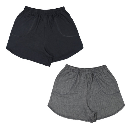 Kit 2 Shorts Malha Moletom Moda Verão Plus Size Confortavel