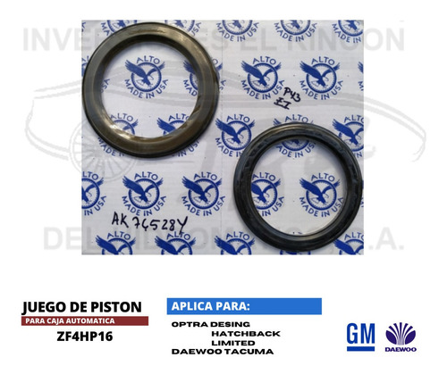 Zf4hp16 Banner Kit Y Pistones Chevrolet Optra Daewoo Tacuma Foto 6