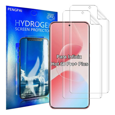 USDILU 2pzs Mica Hidrogel Protector Para Infinix Hot 60 Pro+ Plus Suave Hd Pantalla Transparente Película Tpu Resistente A Arañazos Antihuellas Flexible Fácil Instalación Sin Burbujas | Meses sin interés