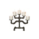 Candelabro Tuberia Industrial Para 5 Velas