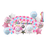 Kit Decoracion Cumpleaños Globos My Melody Cinnamoroll 85 Pz