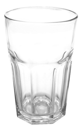 Vaso Vidrio Oslo 520 Ml Grande Facetado Vidrio Rigolleau X6