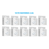 Mayoreo 10 Pzas Cargador Carga Rápida Tipo C Usb 2.4a 1hora