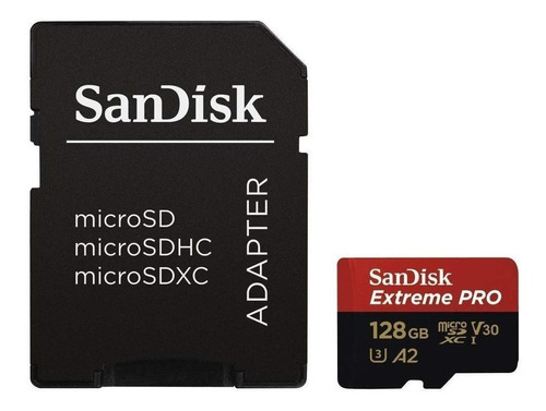 Cartão Memoria Sandisk Micro Sd 128gb 200mbs Extreme Pro 