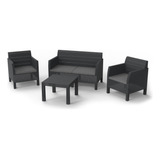 Juego De Sillones Exterior Jardin Toomax Ratan Pvc 4 Piezas