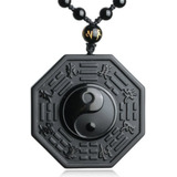 Kitch Aroma Natural Tai Chi Grabado Negro Piedras De Obsidia