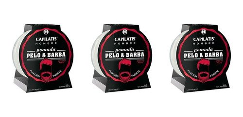 Pomada Capilatis  Pelo Y Barba X 55g - X 3 Unidades