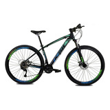 Bicicleta Aro 29 Ksw Alivio 7.0 27v Hidraulico Pdv Integrado Cor Verde/azul Tamanho Do Quadro 17