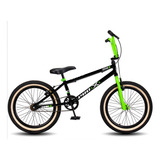 Bicicleta Bmx Pro-x Série 1 Aro 20 Freios V-brake Cor Preto/verde