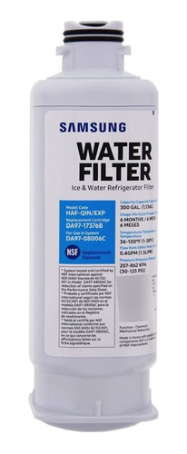 Filtro De Agua Para Heladera Samsung Da97-17376b Haf-qin/exp