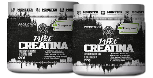 2 Unidades: Monster Creatina Pura 100% Monohidratada!