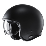 Casco Moto Hjc Abierto C/visor V30 Sólido Semi F Black Hjc