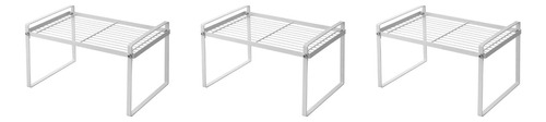 Pack 3 Estante Mueble Rack Organizador Baño  Repisa 52x21 Cm