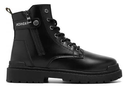 Botas Tacticas De Piel Hombre Negras Altas Para Motocicleta