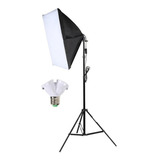 Kit Iluminação Estúdio Softbox 2xe27 40x60 Com Tripé