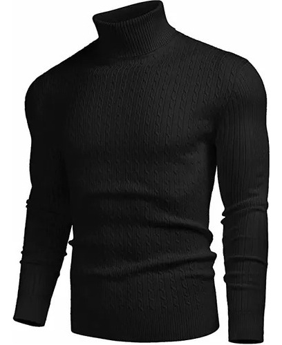 Sweater Cuello Alto Moda Hombre Invierno Tortuga