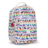 Mochila Escolar Kipling Seoul Color Rainbow Palm Com Design Impresso 27l