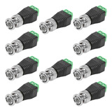 10x Conector Bnc Macho Borne Parafuso P/ Câmera De Cftv