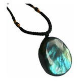 Collar - Dragons Heart Labradorite Pendant Necklace, Wrap Br