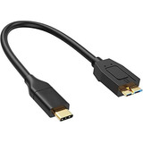 Lionx Cable De Disco Duro Micro B A Usb C 1ft, Usb 3.1 Cable