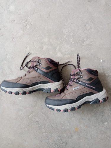 Botin Outdoor Skechers Memory Foam Waterproof Bicolor Mujer