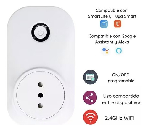 Enchufe Interruptor Toma Inteligente Smart Wifi Calidad