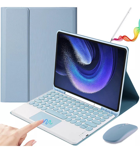 Funda C/mouse Rosa Rosa Para Xiaomi Pad 6/6pro 11 Azul